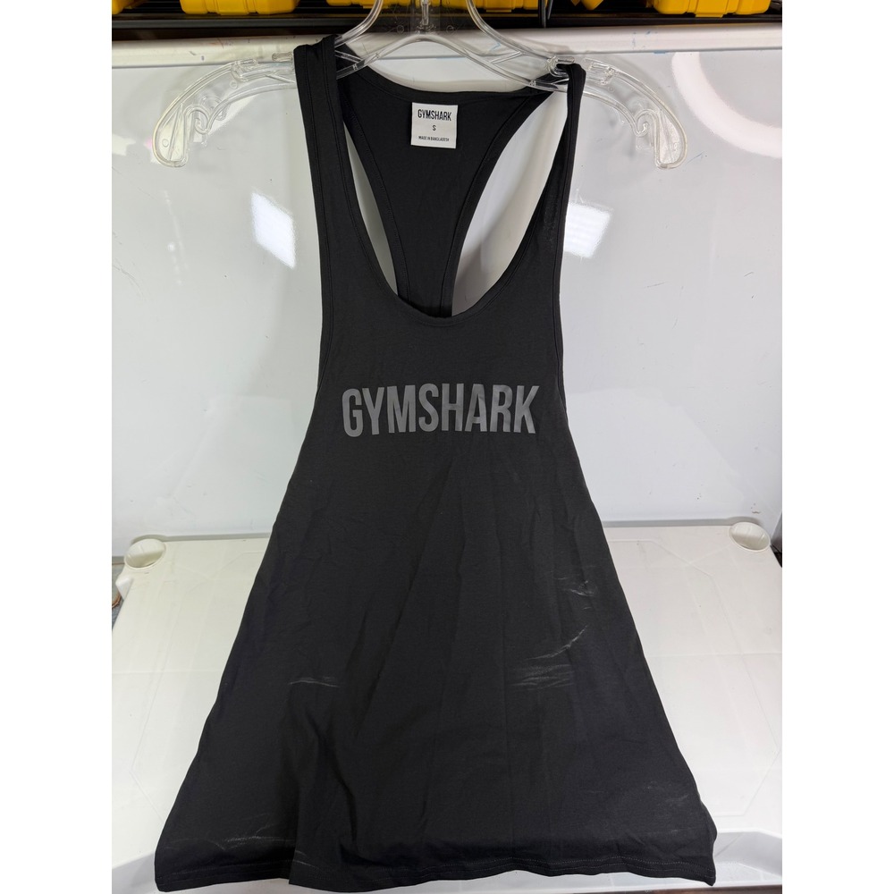 Gymshark Black Racerback Tank Top Athletic Training Fitness Workout Top S